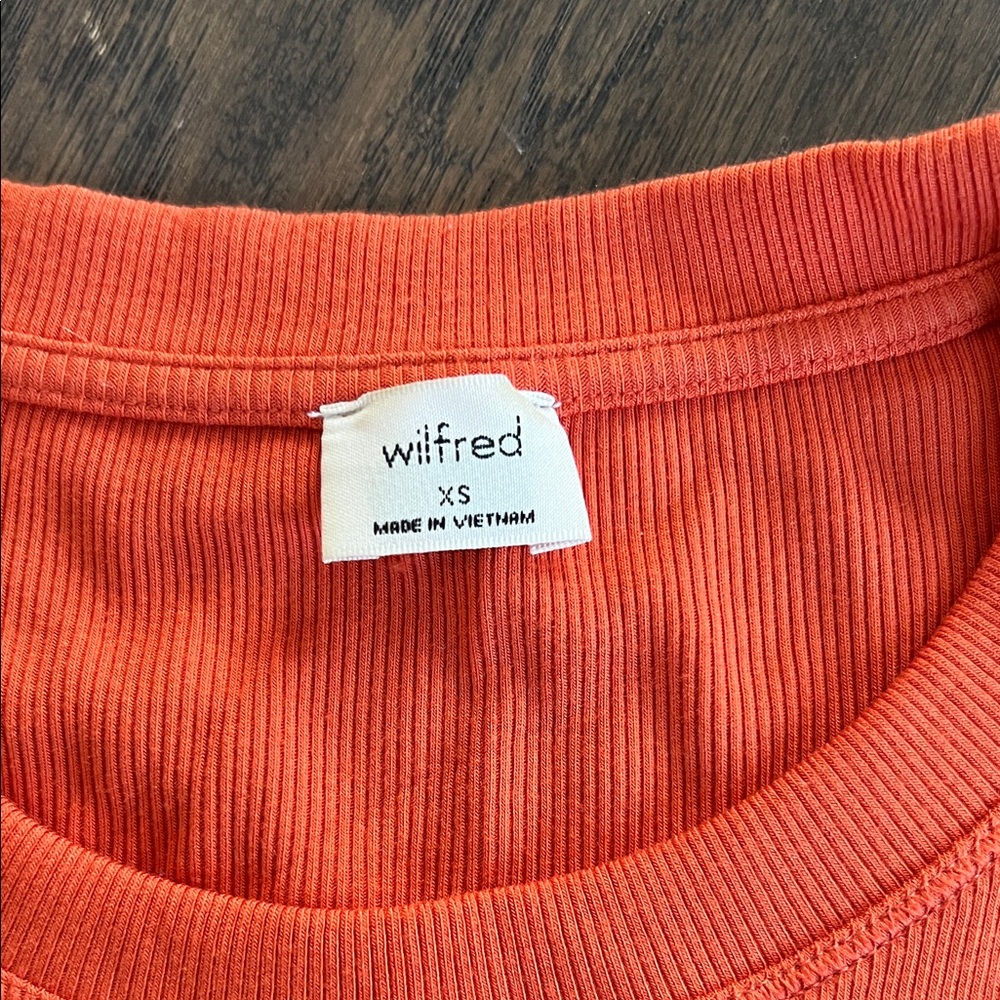 Wilfred Bold Orange Ribbed Top - Picture 2 of 3